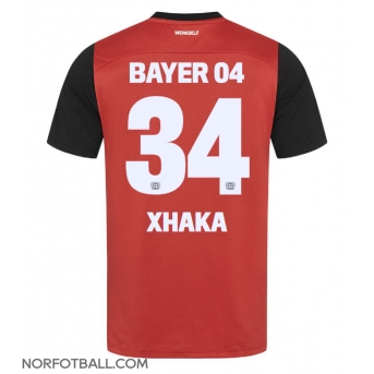 Billige Fotballdrakt Bayer Leverkusen Granit Xhaka #34 Replika Hjemmedrakt 2024-25 Kortermet